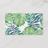 Carte De Visite Monstera Deliciosa Hawaiian Island Tropiques Feuil (Dos)