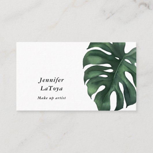 Carte De Visite Monstera Élégant (Devant)