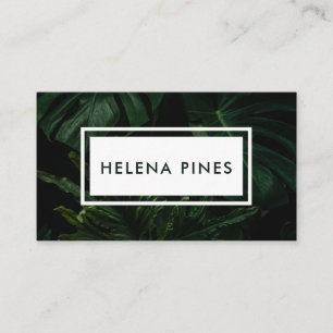 Carte De Visite Monstera feuille tropical greens Business