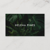 Carte De Visite Monstera feuille vert tropical (Devant)