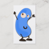 Carte De Visite Monstre bleu mignon d'haricot (Dos)