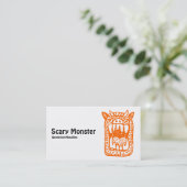 Carte De Visite Monstre d'horreur - Orange (Debout devant)