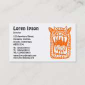 Carte De Visite Monstre d'horreur - Orange (Dos)