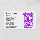 Carte De Visite Monstre Effrayant - Violet (Dos)