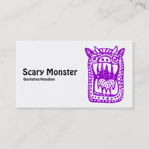 Carte De Visite Monstre Effrayant - Violet
