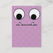 Carte De Visite Monstre pourpre - potelé (Dos)