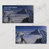 Carte De Visite Mont Blanc, hiver de la France (Devant / Derrière)