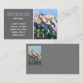 Carte De Visite montagne pins nature paysage (Devant / Derrière)