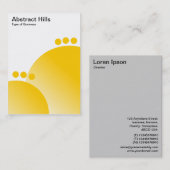 Carte De Visite Montagnes Abstraites - Ambre (Devant / Derrière)