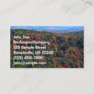 Carte De Visite Montagnes Appalaches en automne