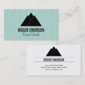 Carte De Visite Montagnes / Arbres (verts) (Devant / Derrière)