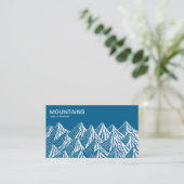Carte De Visite Montagnes - Blanc et Bleu 006292 (Debout devant)