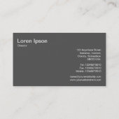 Carte De Visite Montagnes - Blanc et Profond rose (Dos)