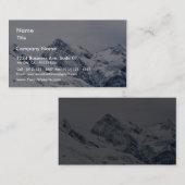 Carte De Visite Montagnes d'Alpes dans la neige (Devant / Derrière)