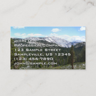 Carte De Visite Montagnes de la Sierra Nevada II depuis Yosemite