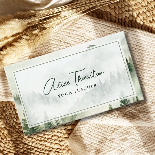 Carte De Visite Montagnes rustiques brumeuses