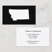 Carte De Visite Montana en blanc et noir (Devant / Derrière)
