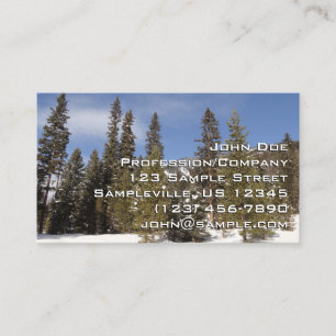 Carte De Visite Montana Mountain Trails in Winter Landcape Photo