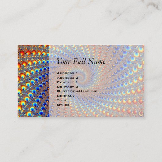 Carte De Visite Monterey Fractal Art (Devant)