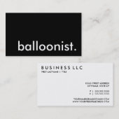 Carte De Visite montgolfière. (Devant / Derrière)