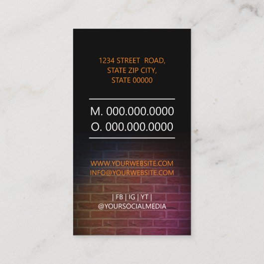 Carte De Visite Montrer (Dos)