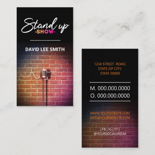 Carte De Visite Montrer (Devant / Derrière)