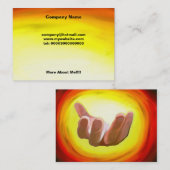 Carte De Visite Montrer la main du doigt (Devant / Derrière)