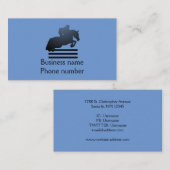 Carte De Visite Montrez le cavalier qui franchit un obstacle. (Devant / Derrière)