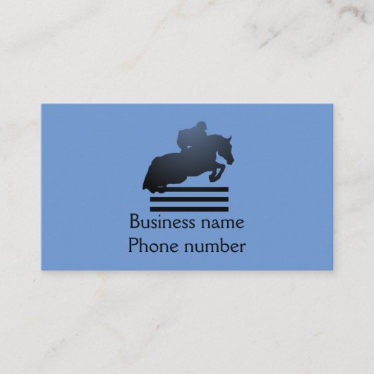 Carte De Visite Montrez le cavalier qui franchit un obstacle. (Devant)
