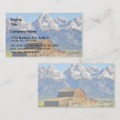 Carte De Visite Monts Barns Grand Tetons (Devant / Derrière)