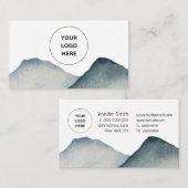 Carte De Visite Monts Indigo Moderne Simple (Devant / Derrière)