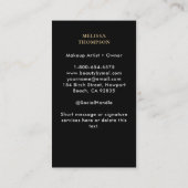 Carte De Visite Monts Tarot Déesse Moderne Élégant Or Noir Noir (Dos)