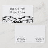 Carte De Visite Monture de lunettes classique à branches épaisses (Devant / Derrière)