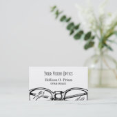 Carte De Visite Monture de lunettes classique à branches épaisses (Debout devant)