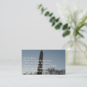Carte De Visite Monument de Washington dans le paysage d'hiver II (Debout devant)
