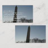 Carte De Visite Monument de Washington dans le paysage d'hiver II (Devant / Derrière)