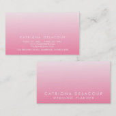 Carte de visite Mood Pink Carnation Ombre (Devant / Derrière)