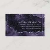 Carte De Visite Moody Agate | Midnight Indigo Deep Purple Glam (Dos)