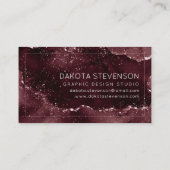 Carte De Visite Moody Agate | Vin Bordeaux Sangria Merlot Maroon (Dos)