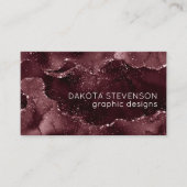 Carte De Visite Moody Agate | Vin Bordeaux Sangria Merlot Maroon (Devant)