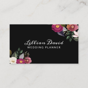 Carte De Visite Moody & Elegant Aquarelle Arrangement Floral