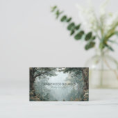 Carte De Visite Moody Foggy Forest Mystic Deep Woods (Debout devant)