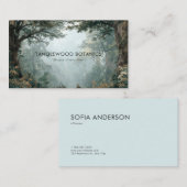 Carte De Visite Moody Foggy Forest Mystic Deep Woods (Devant / Derrière)