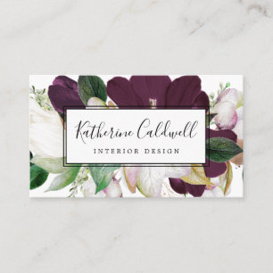 Carte de visite Moody Purple Blooms