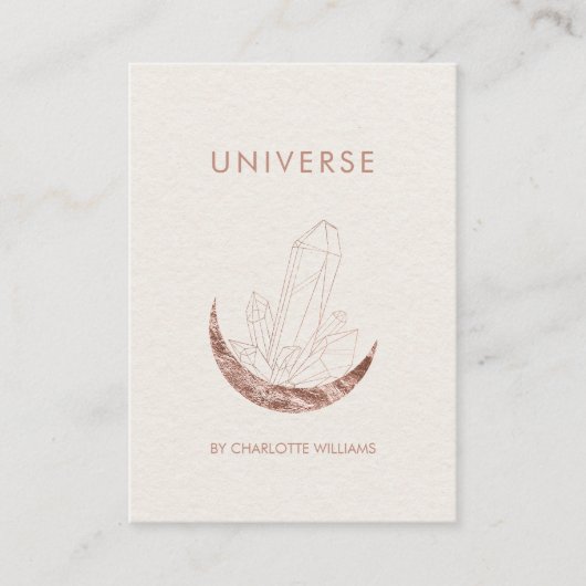 Carte De Visite Moon Crystal Energy Healer Business Card (Devant)