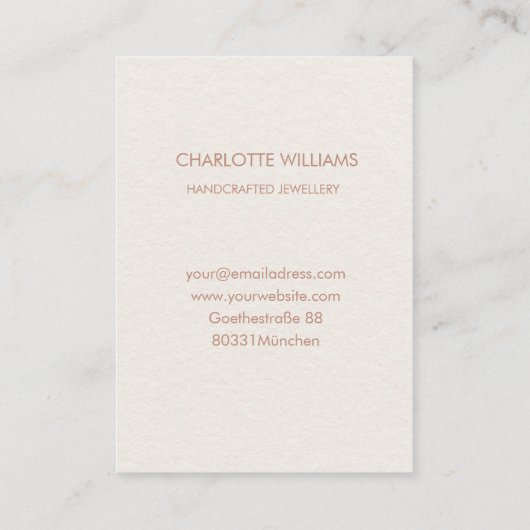 Carte De Visite Moon Crystal Energy Healer Business Card (Dos)