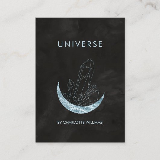 Carte De Visite Moon Crystal Energy Healer Business Card (Devant)