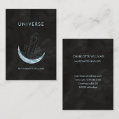 Carte De Visite Moon Crystal Energy Healer Business Card (Devant / Derrière)