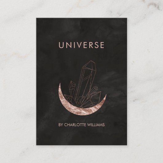 Carte De Visite Moon Crystal Energy Healer Business Card (Devant)