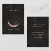 Carte De Visite Moon Crystal Energy Healer Business Card (Devant / Derrière)